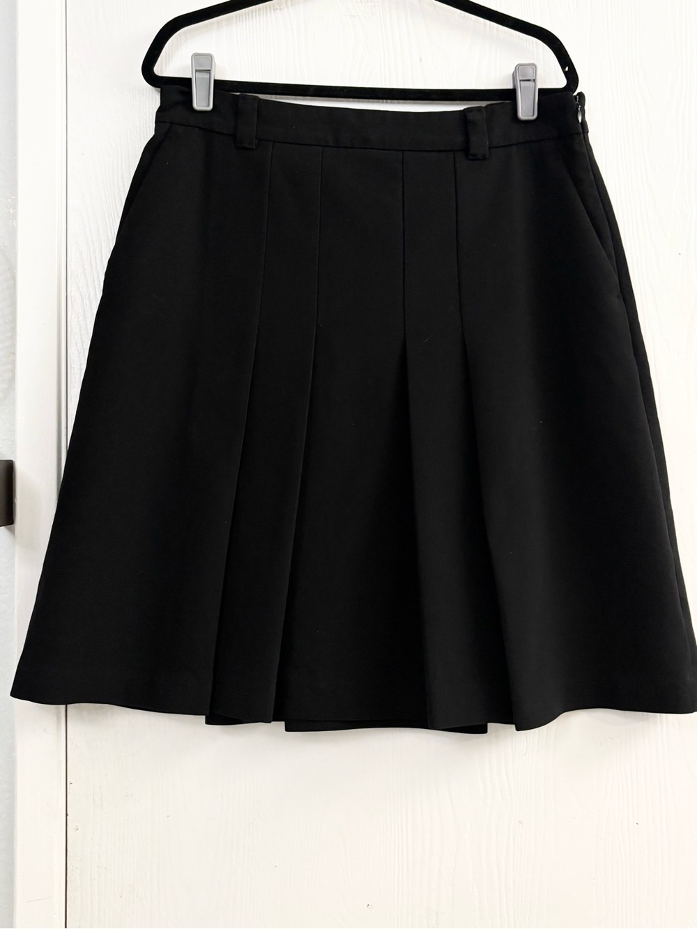 Wilfred Black Pleated A-Line Skirt Size 12